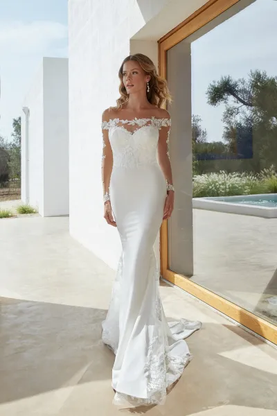 Robe de mariée sirène manches longues Adore chez Verona Sposa Marseille