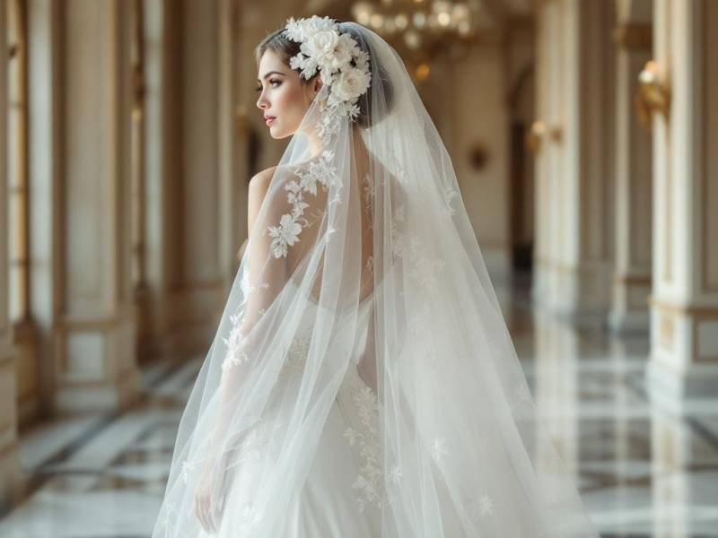 Accessoires mariée 2025 voiles fleuris Justin Alexander boutique Marseille