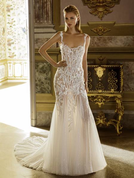 Robe mariée sirène bustier glamour Enzoani boutique mariage Marseille