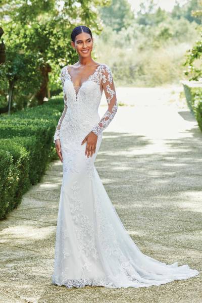 Robe de mariée sirène manche longue sur Marseille