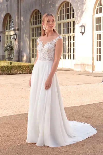 obe de mariee trapeze dentelle sincerity boutique verona sposa marseille