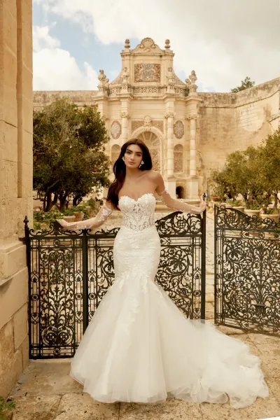 Robe mariée sirène brillante Sincerity boutique mariage Marseille