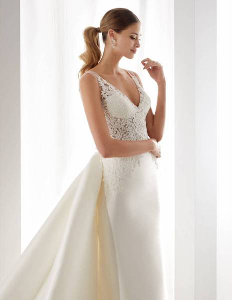  Robe sirène mousseline mariage plage Côte d'Azur