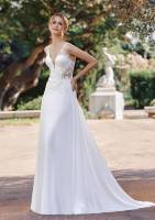 Notre zone d'activité pour ce service Robe de mariée fourreau simple fluide pour un mariage bohème chic